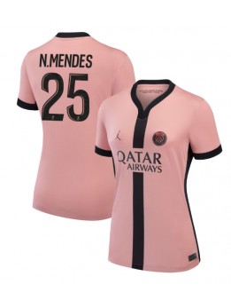 Paris Saint-Germain Nuno Mendes #25 Ausweichtrikot für Frauen 2024-25 Kurzarm